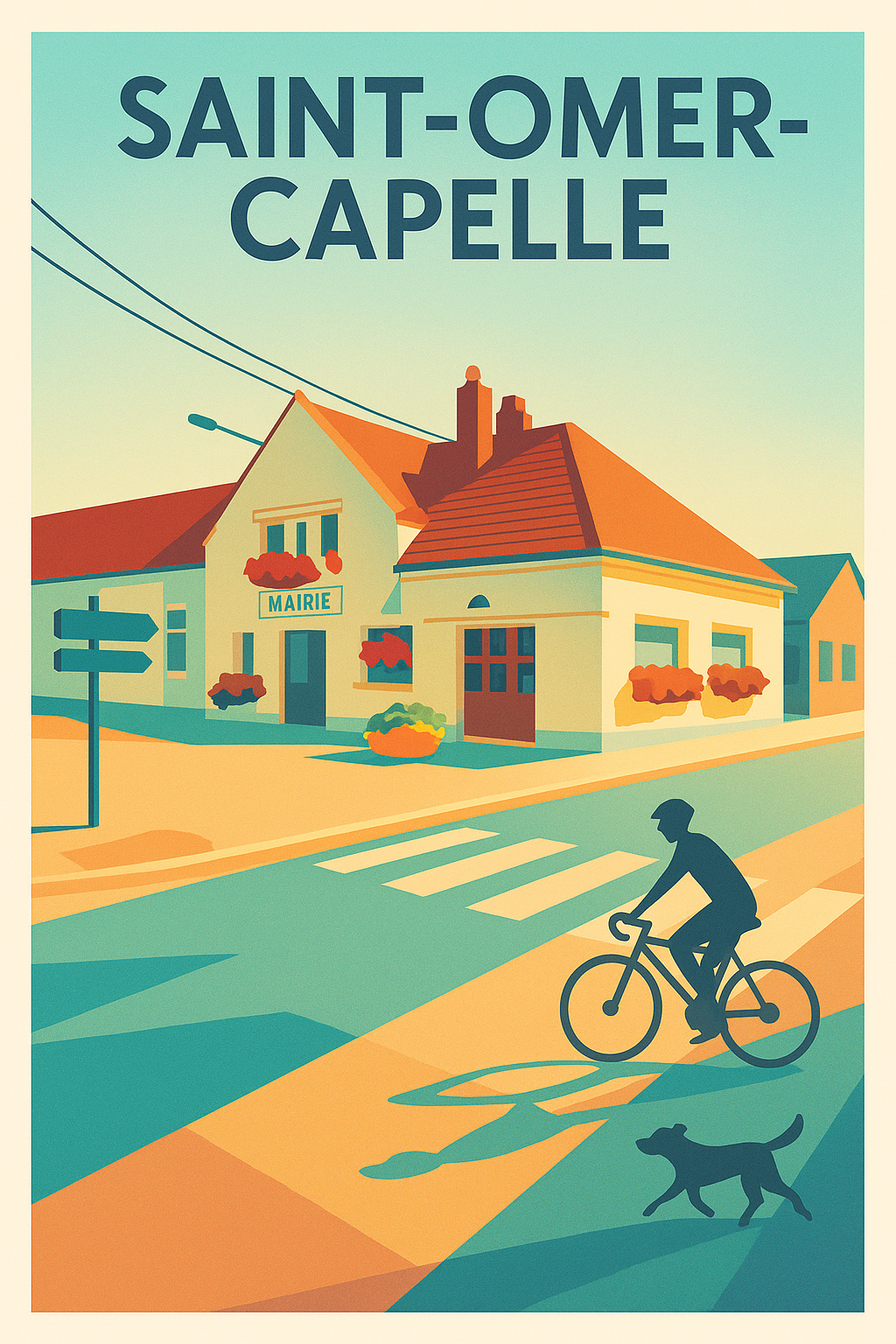 Affiche de Saint-Omer-Capelle - Charme tranquille à la mairie