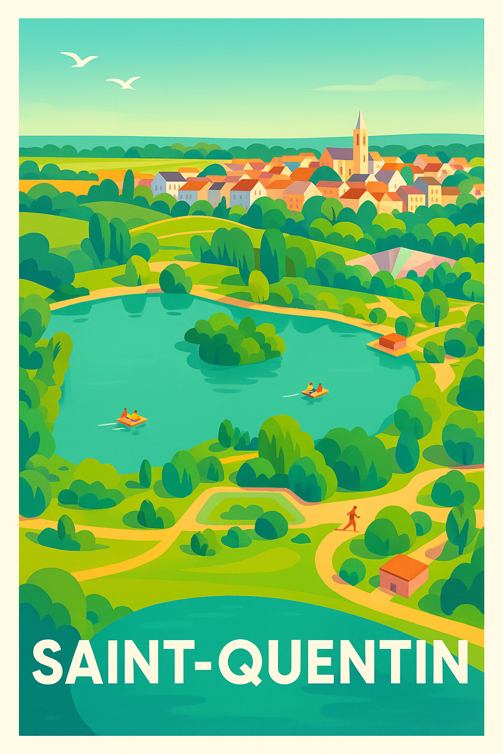 Affiche Saint-Quentin - Évasion verte au cœur de la nature