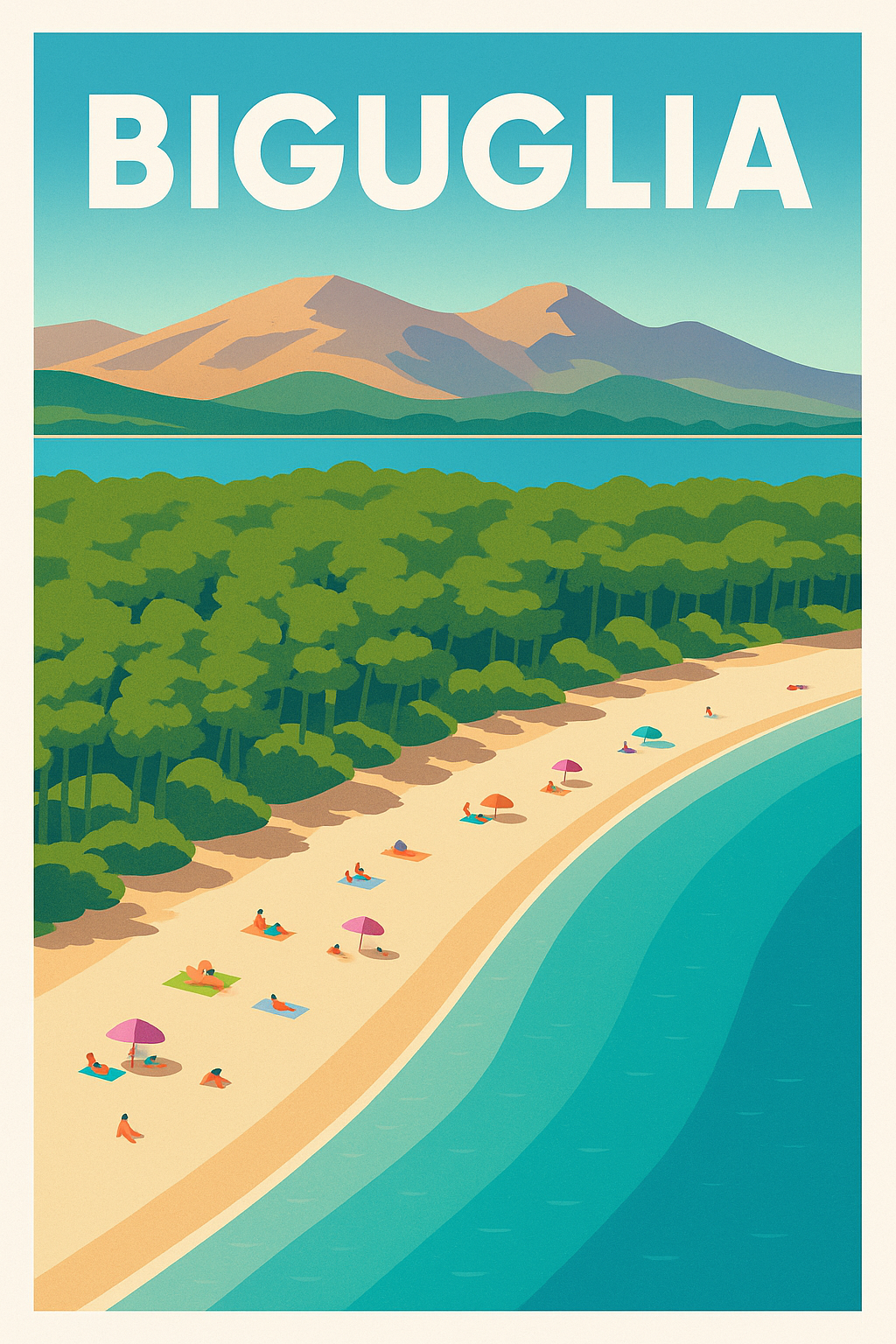 Affiche de Biguglia - Évasion Balnéaire en Corse