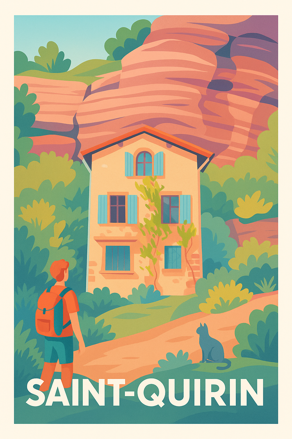 Affiche Saint-Quirin — L'escapade bucolique au cœur de la nature · poster d'art de Saint-Quirin