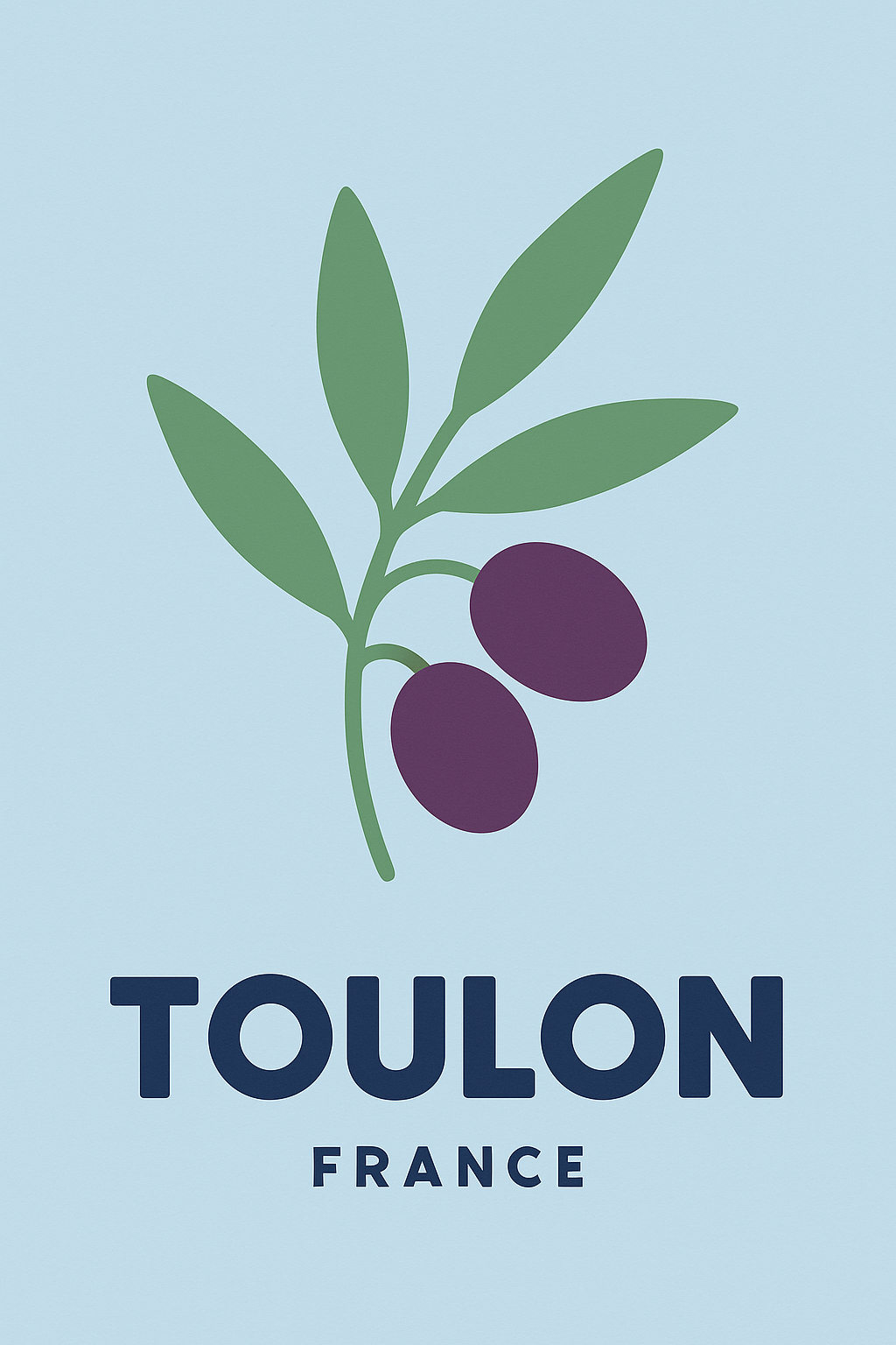 Affiche Toulon — Élégance de l'olive méditerranéenne · poster d'art de Toulon