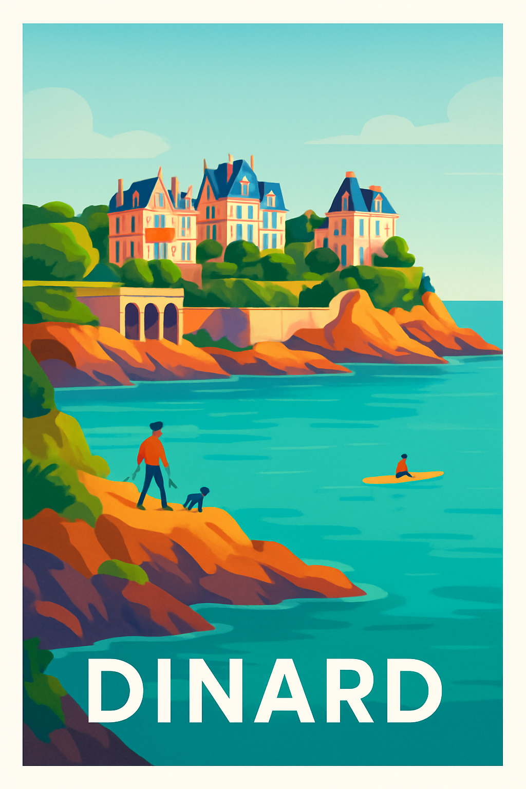 Affiche de Dinard - Escapade élégante sur la Côte d'Émeraude