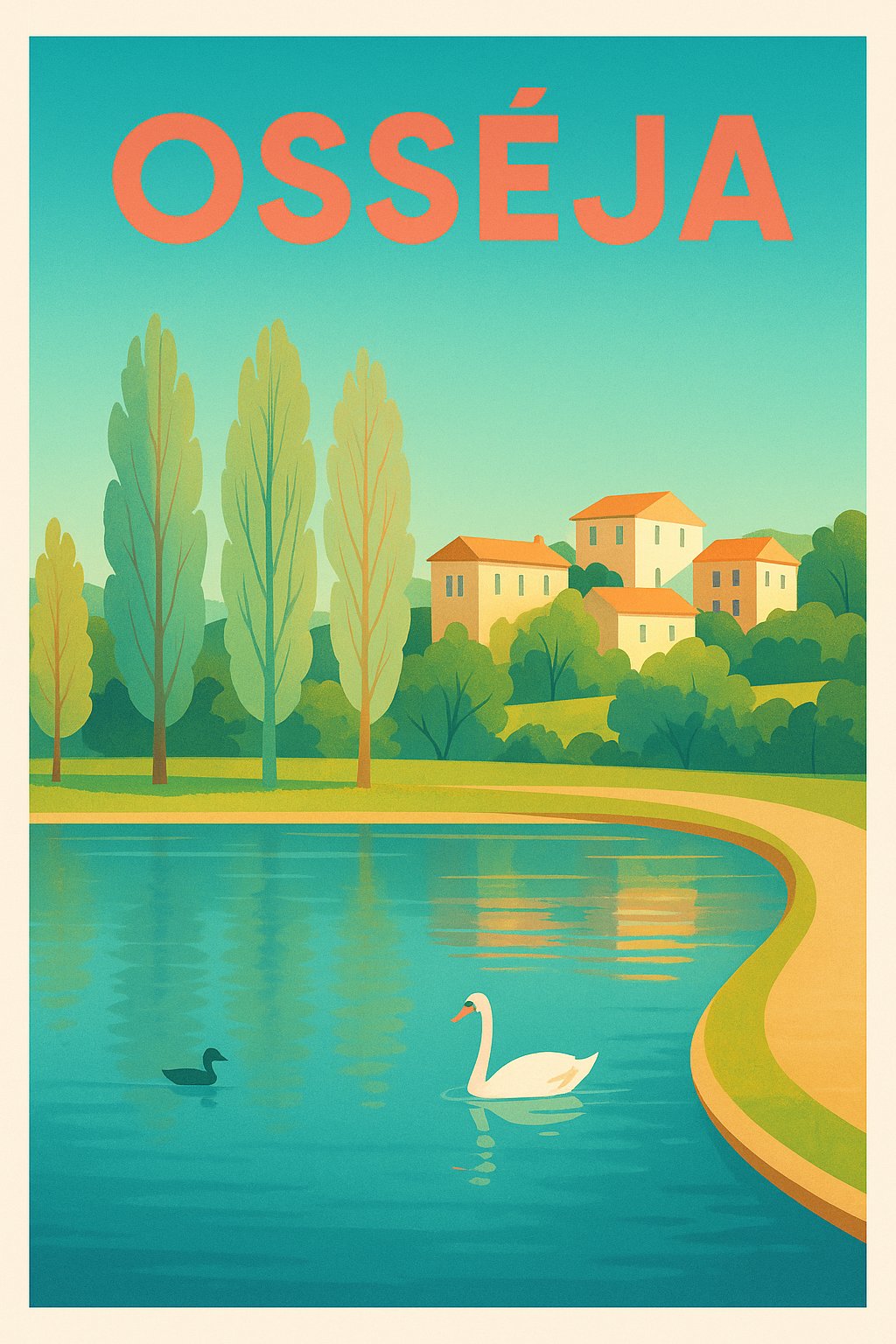 Affiche de Osséja - Sérénité au bord de l'étang