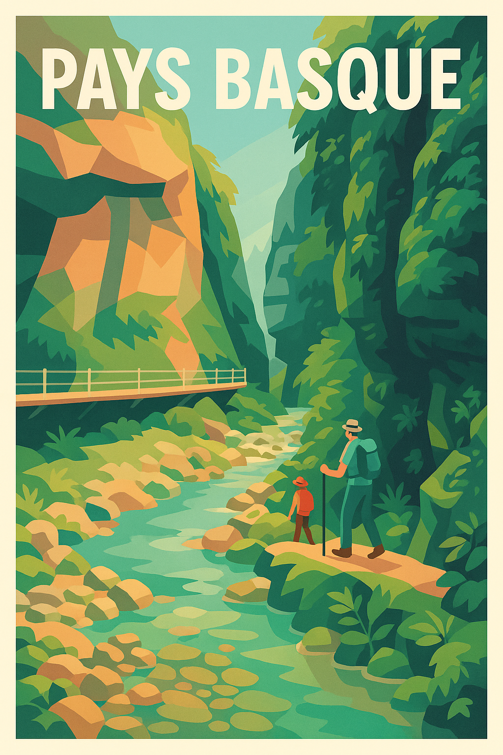 Affiche de Pays Basque - Évasion et nature préservée