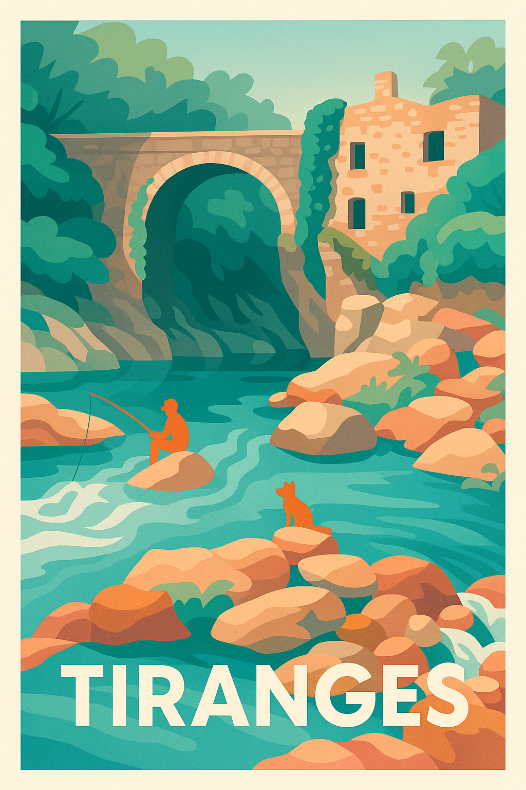 Affiche de Tiranges - Tranquillité au fil de l'eau