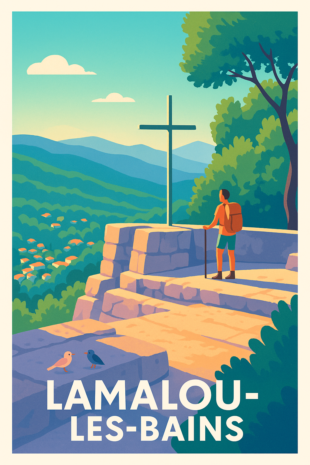 Affiche de Lamalou-les-Bains - Évasion nature et sérénité