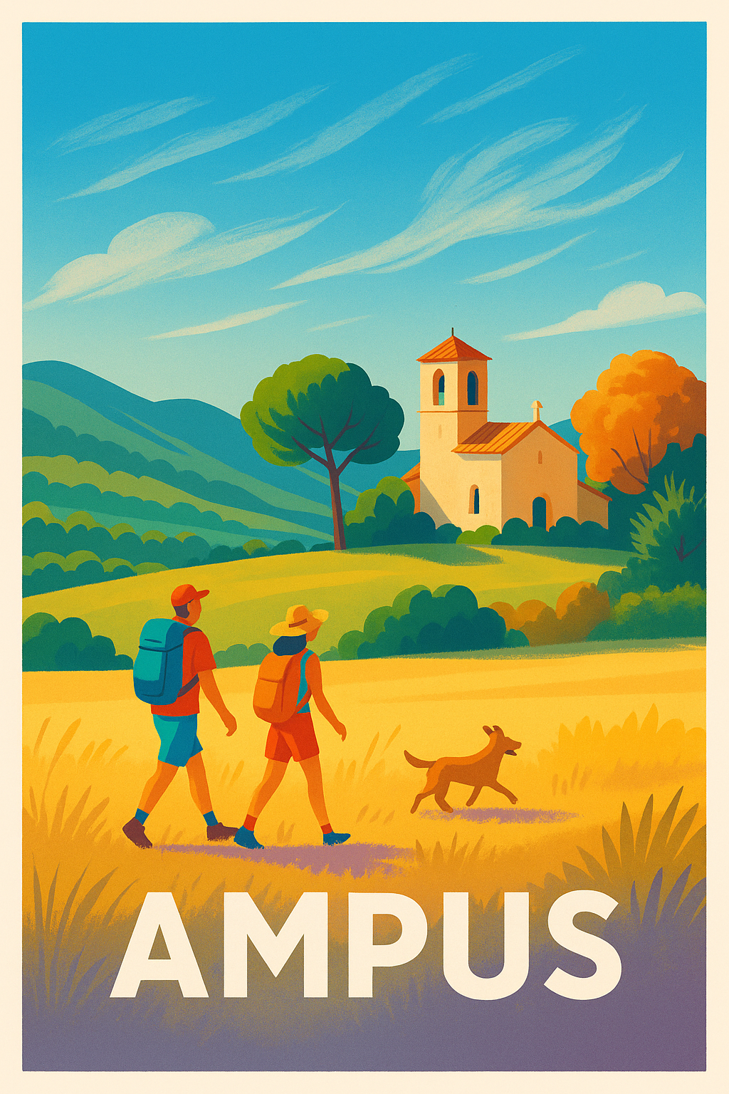 Affiche Ampus — Randonnée et nature en Provence Verte · poster d'art de Ampus