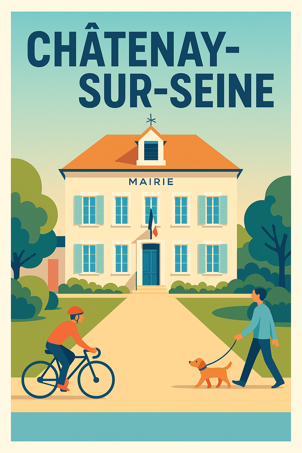 Affiche de Châtenay-sur-Seine - Charme et sérénité au cœur de la commune