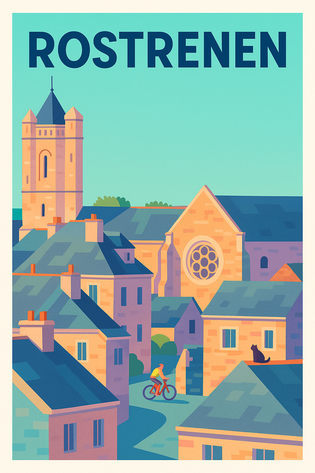 Affiche de Rostrenen - Charme pittoresque d'une ville bretonne