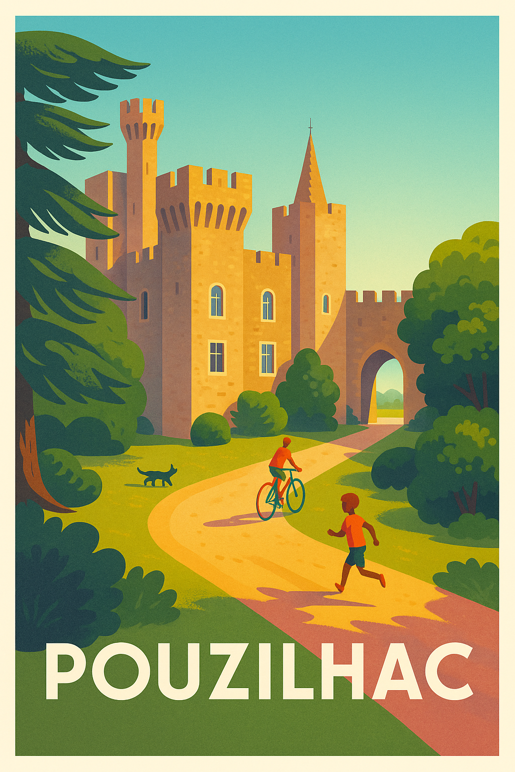 Affiche de Pouzilhac - L'évasion au cœur du patrimoine médiéval