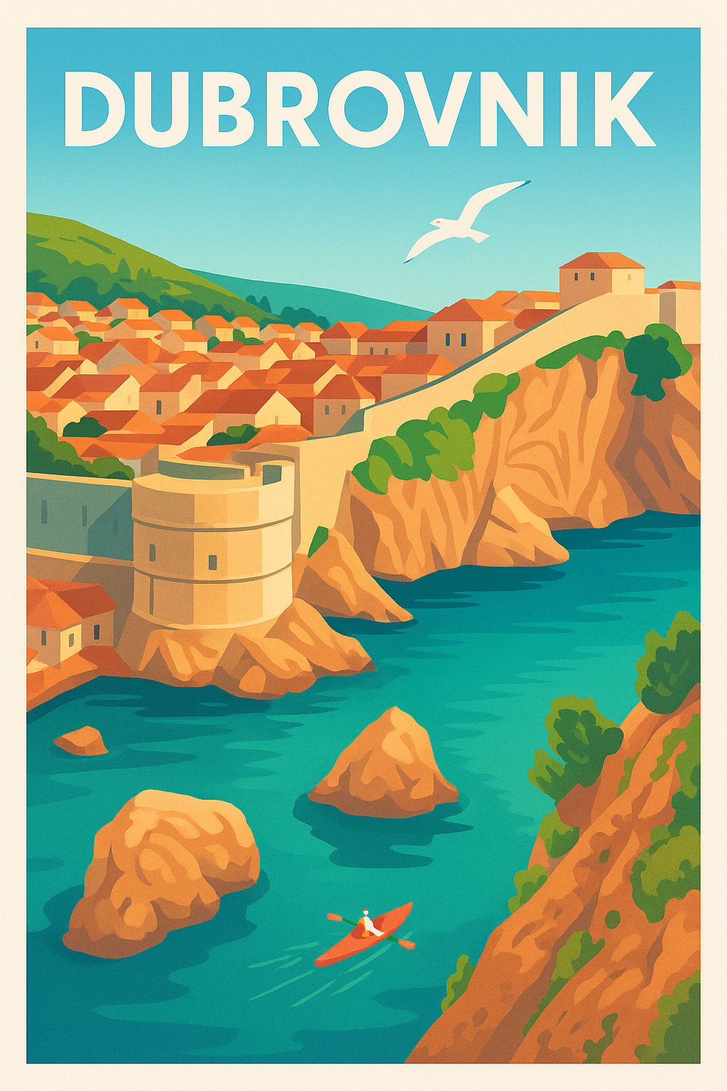 Affiche Dubrovnik — Sentez la douceur de la Méditerranée · poster d'art de Dubrovnik