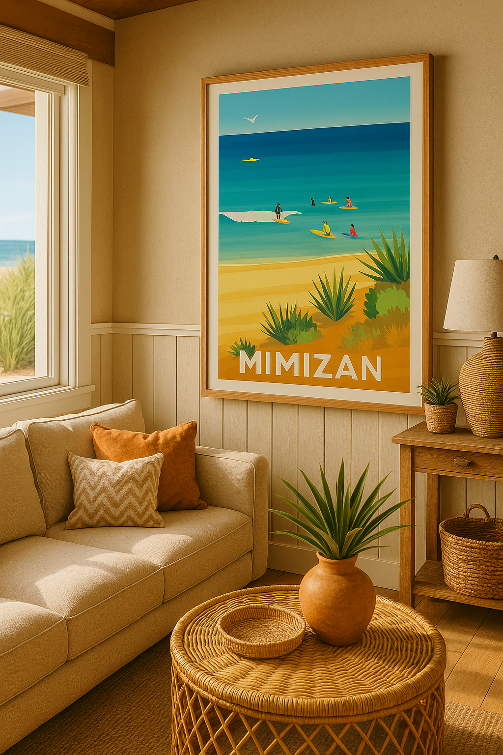 Affiche Mimizan - Le paradis du surf landais - Afich
