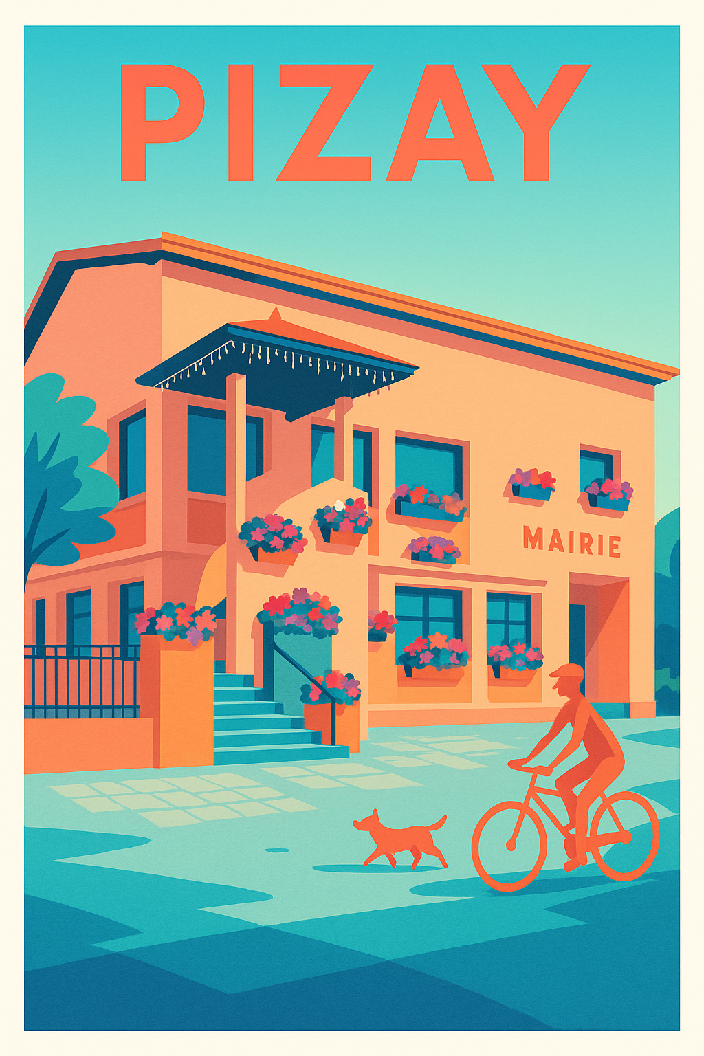 Affiche de Pizay - Douceur de vie et charme local