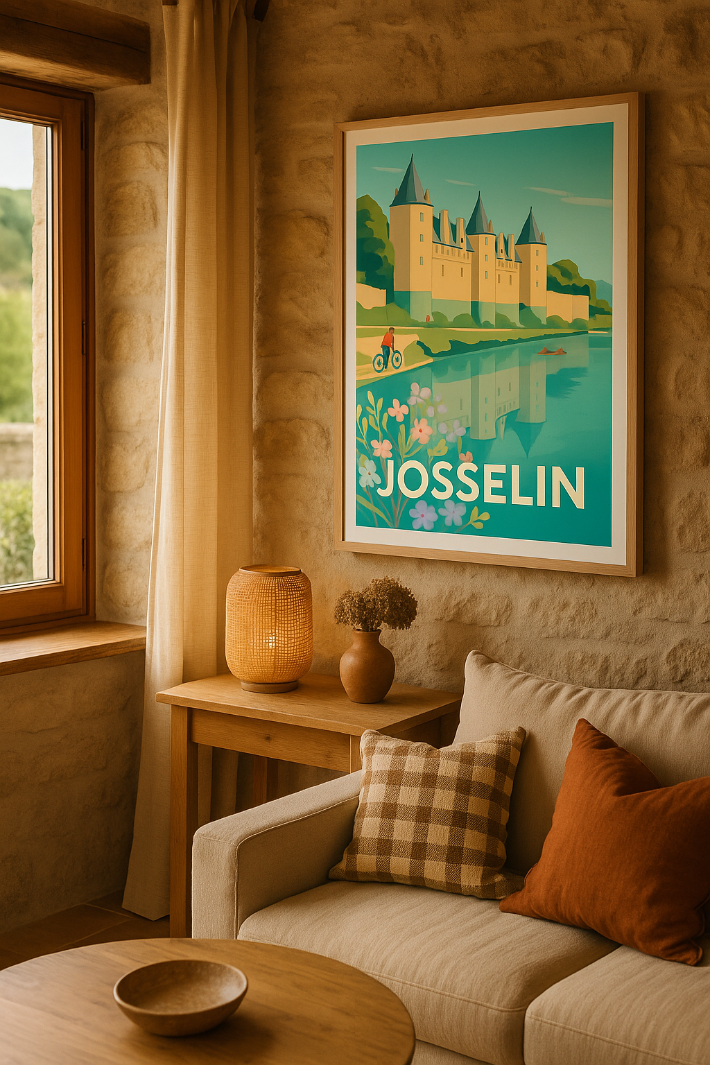 Mise en situation Affiche de Josselin - Charme et sérénité au bord de l'eau