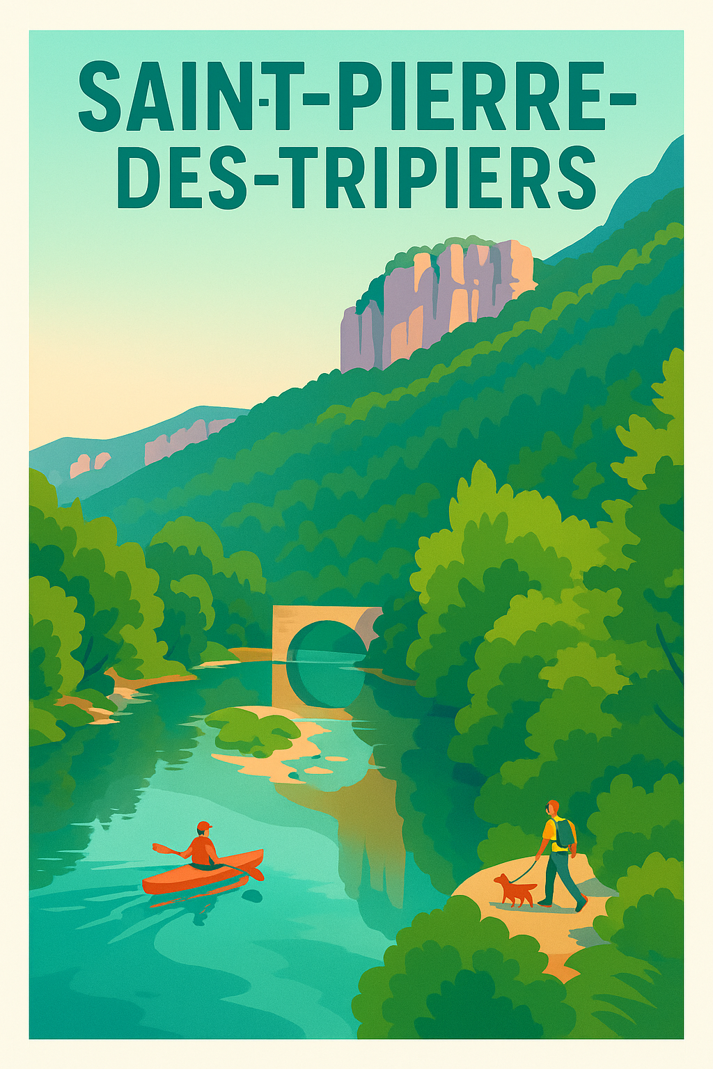 Affiche de Saint-Pierre-des-Tripiers - Évasion nature au cœur des Gorges