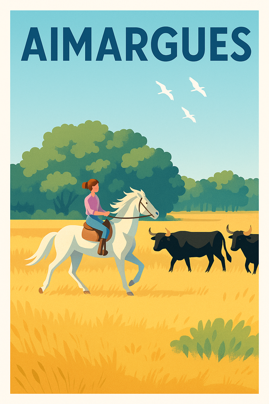 Affiche de Aimargues - Évasion au cœur de la Camargue sauvage