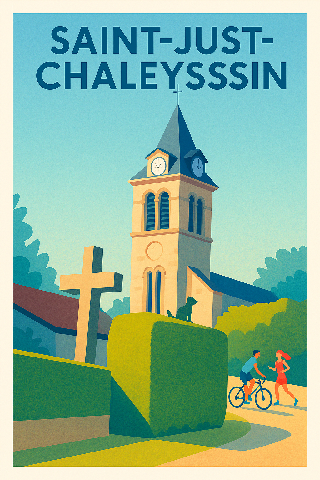 Affiche de Saint-Just-Chaleyssin - Charme et sérénité au cœur du village