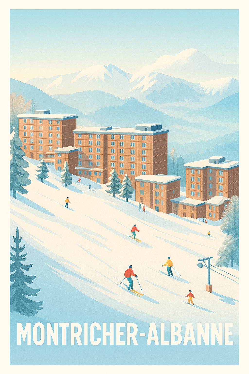 Affiche de Montricher-Albanne - Évasion hivernale au cœur des Alpes