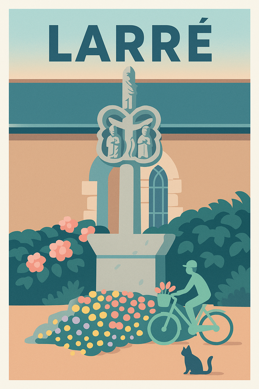 Affiche de Larré - Charme et poésie au cœur du village