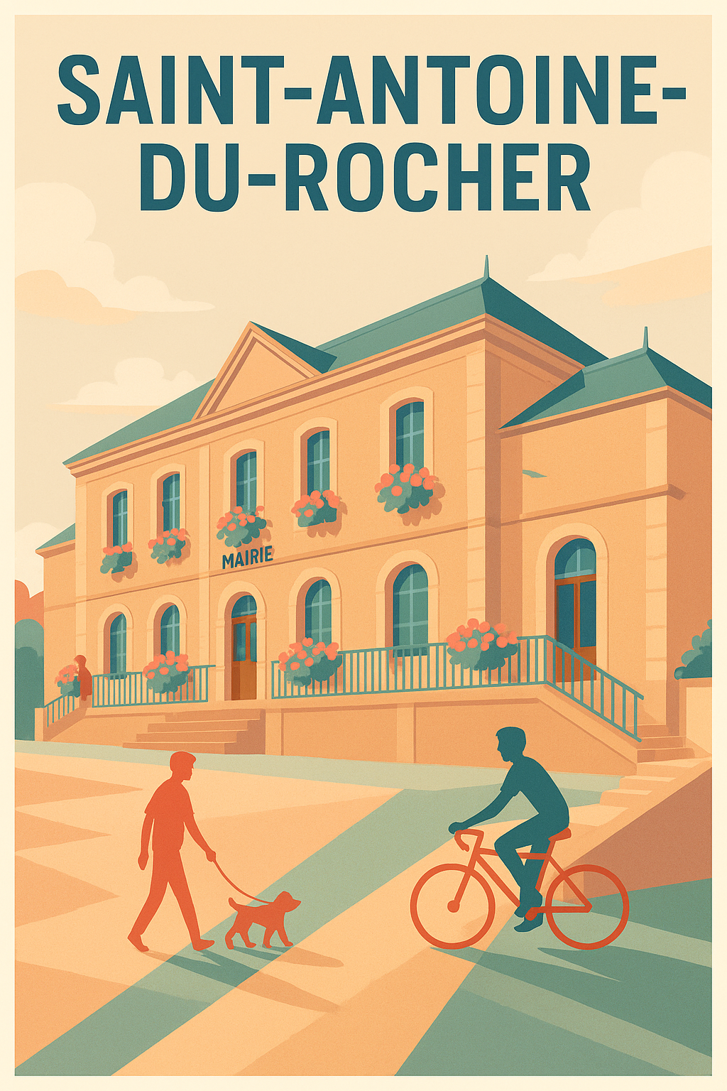 Affiche de Saint-Antoine-du-Rocher - Charme et douceur de vivre au cœur du village