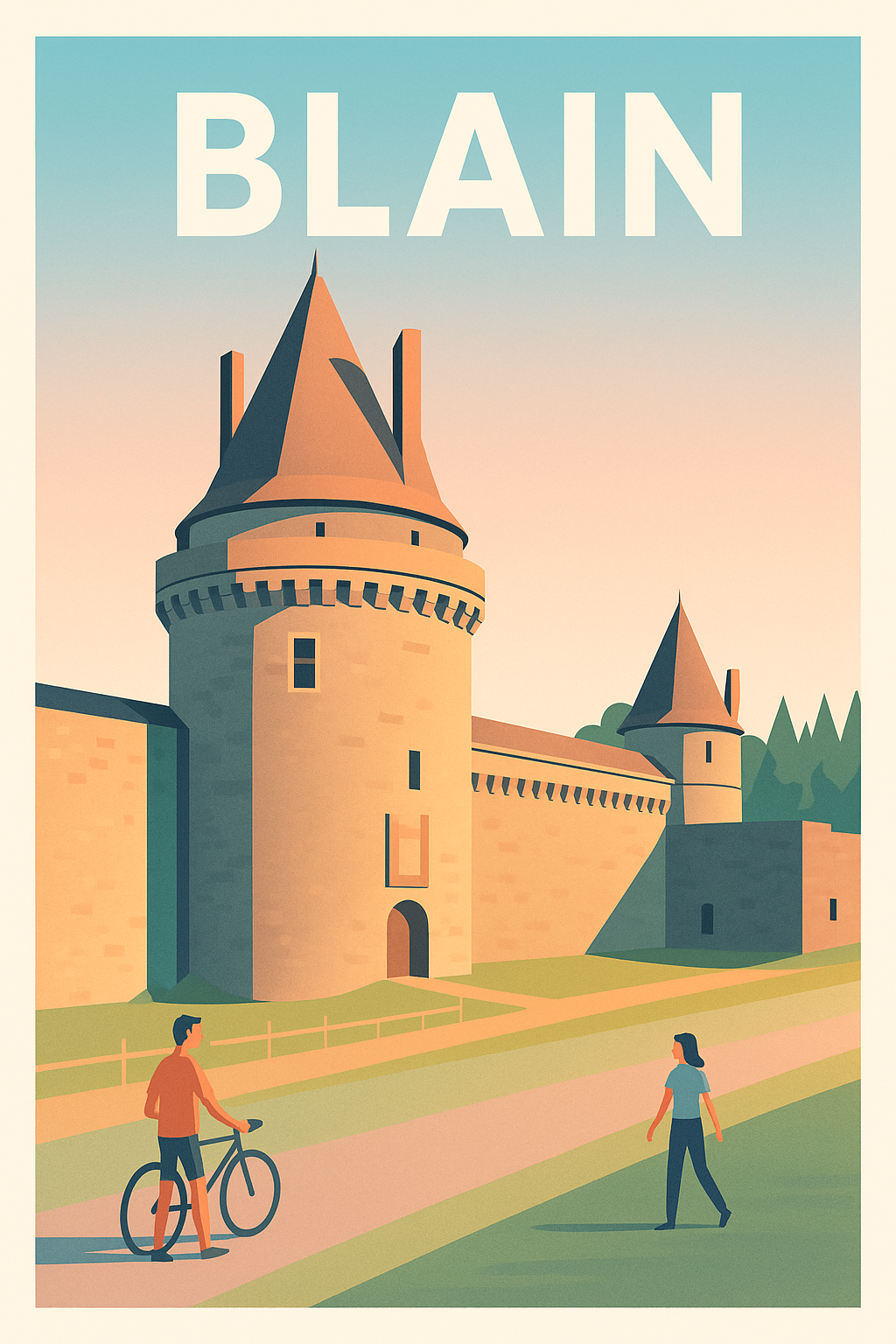 Affiche de Blain - Charme médiéval et douceur du quotidien