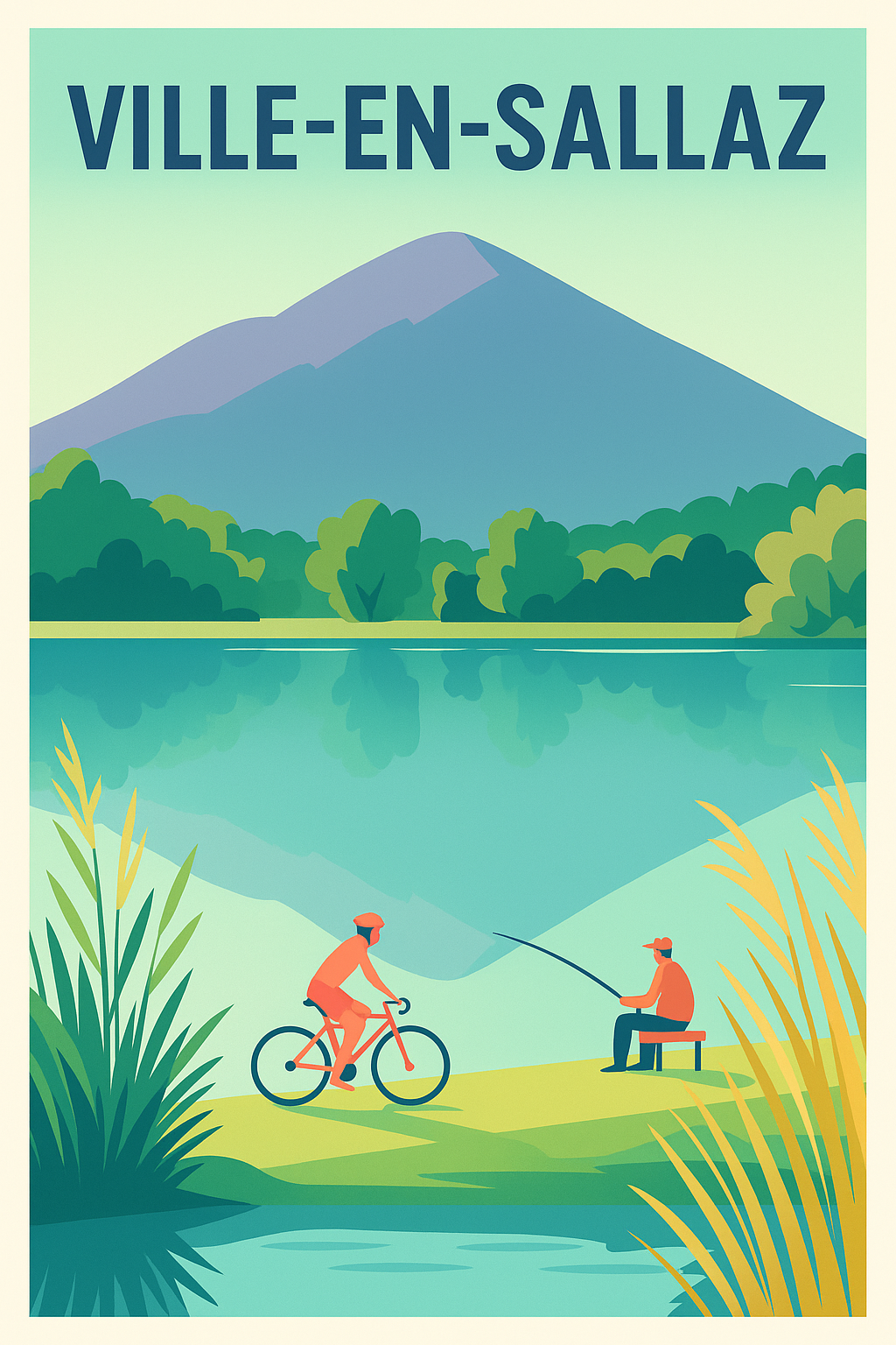 Affiche de Ville-en-Sallaz - Sérénité au bord de l'eau