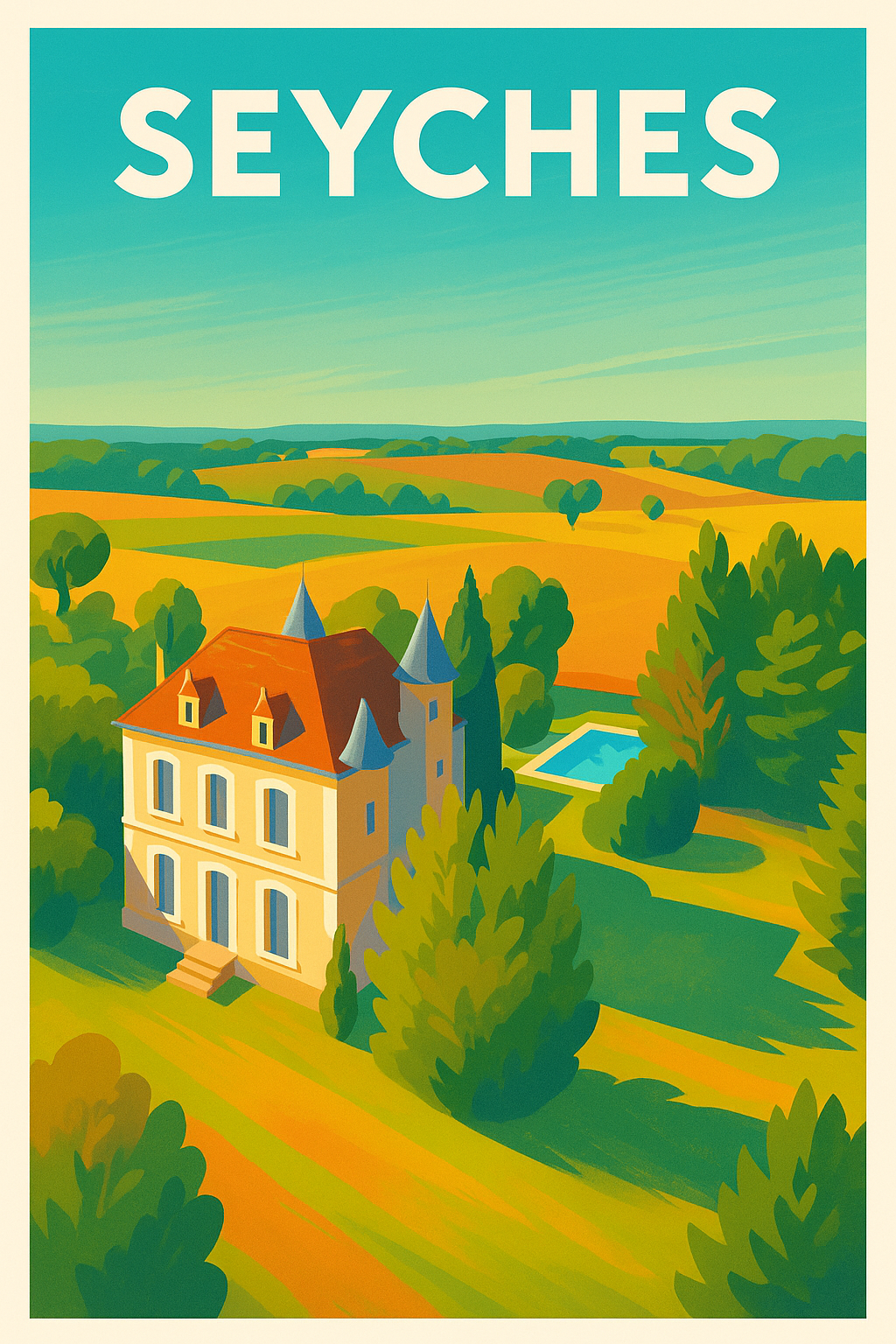 Affiche de Seyches - Charme intemporel au cœur de la campagne