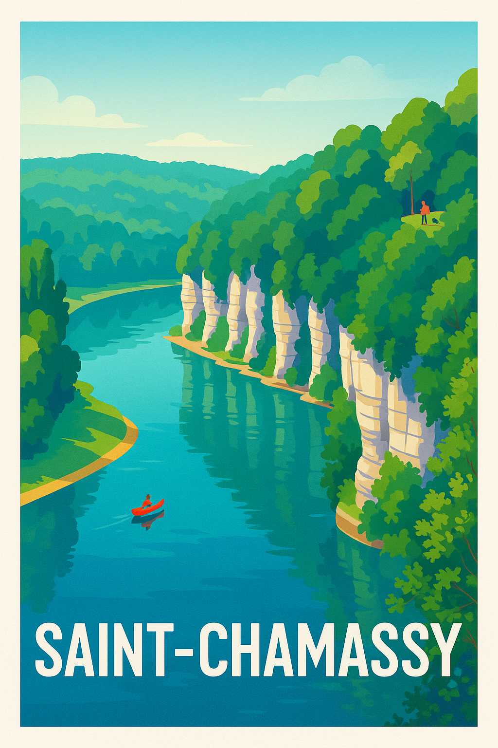 Affiche Saint-Chamassy — Évasion nature au fil de l'eau · poster d'art de Saint-Chamassy