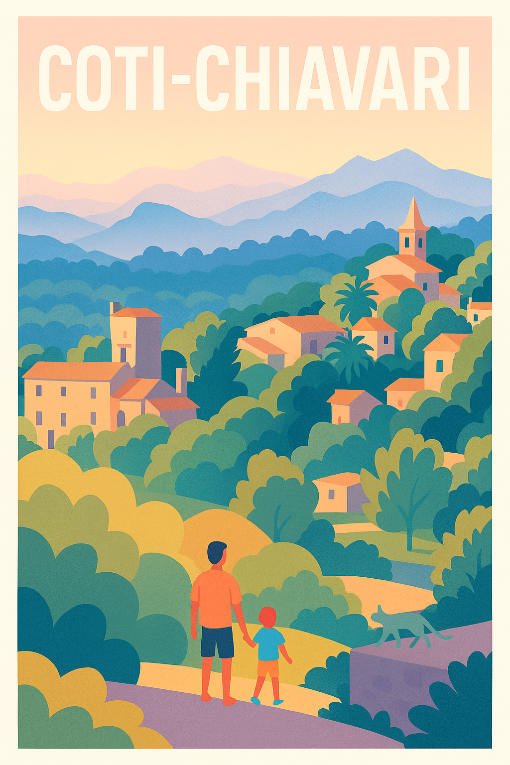 Affiche Coti-Chiavari — L'évasion paisible en Corse · poster d'art de Coti-Chiavari