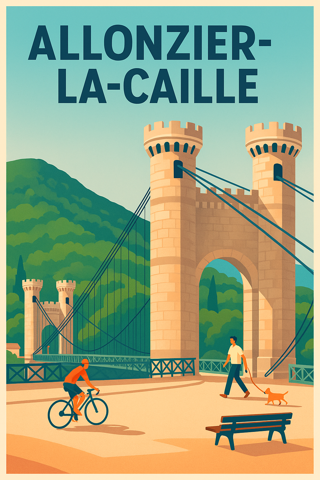Affiche de Allonzier-la-Caille - Charme et sérénité au pont suspendu