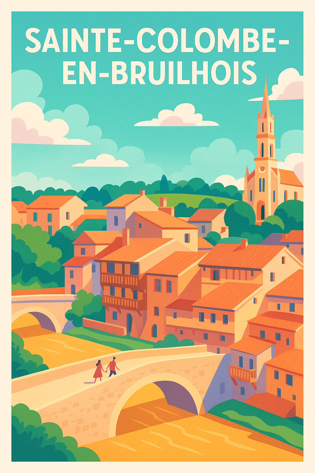 Affiche de Sainte-Colombe-en-Bruilhois - Charme et douceur de la campagne