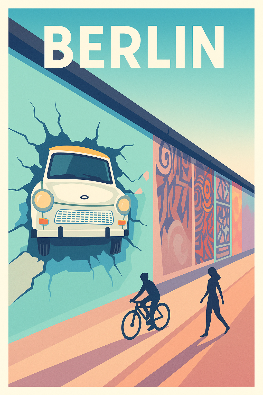 Affiche de Berlin - L'icône du Mur en suspension