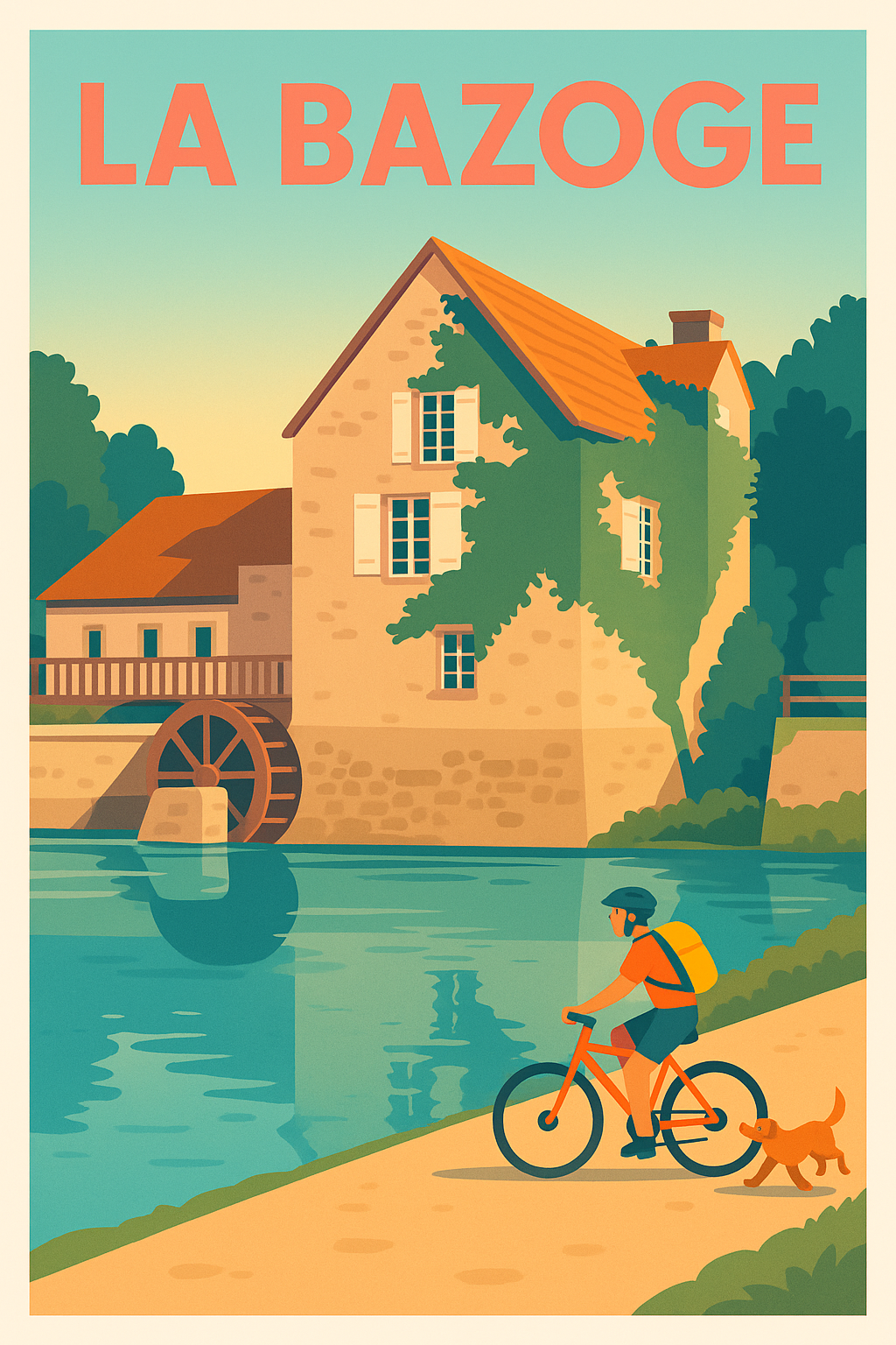 Affiche de La Bazoge - Douceur de vie au bord de l'eau