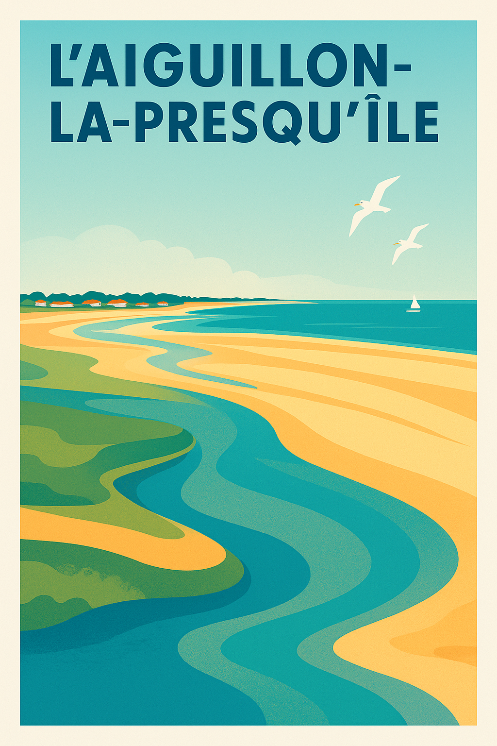 Affiche de L'Aiguillon-la-Presqu'île - Évasion naturelle au bord de l'eau