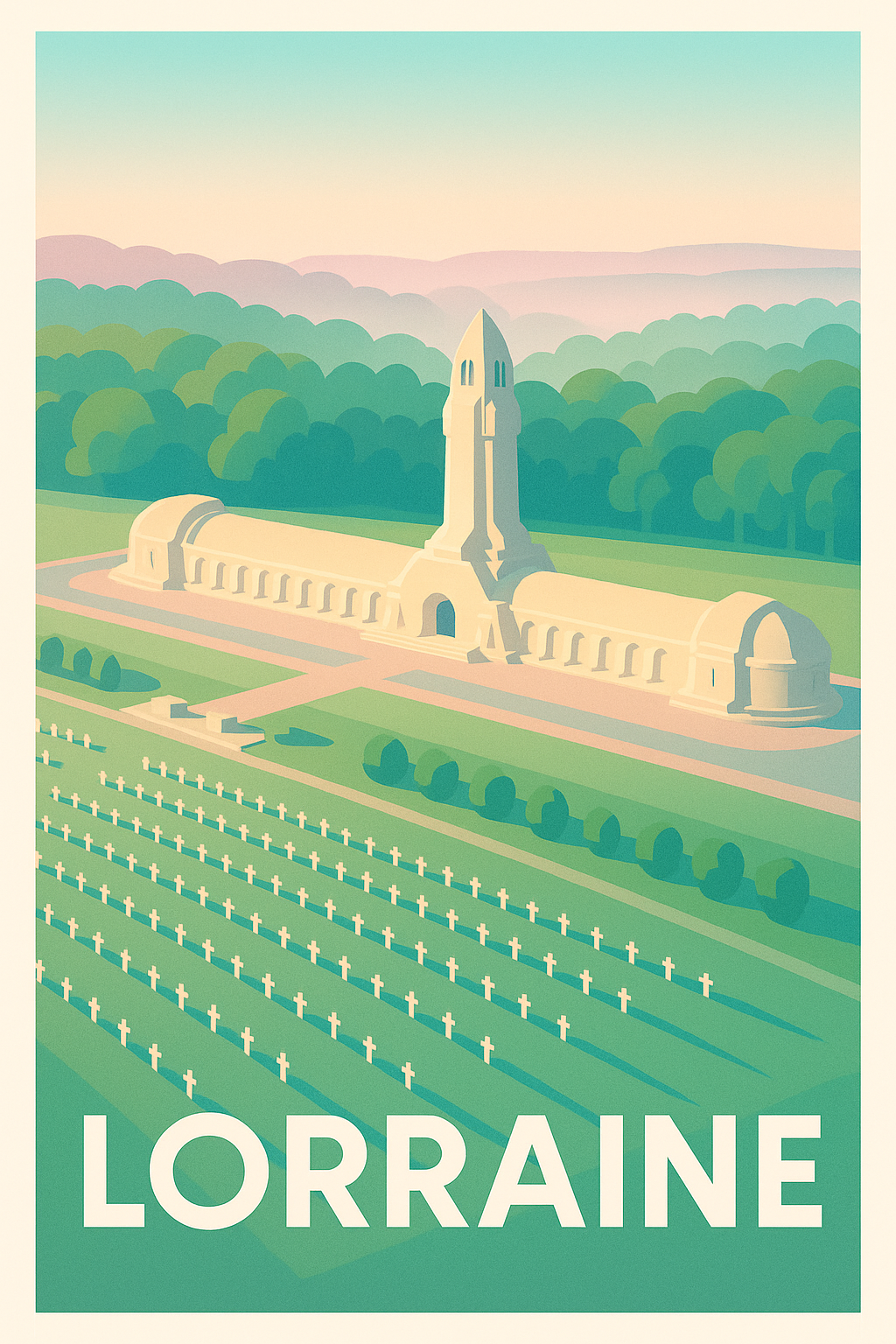 Affiche Lorraine — Hommage et Sérénité au Mémorial · poster d'art de Lorraine