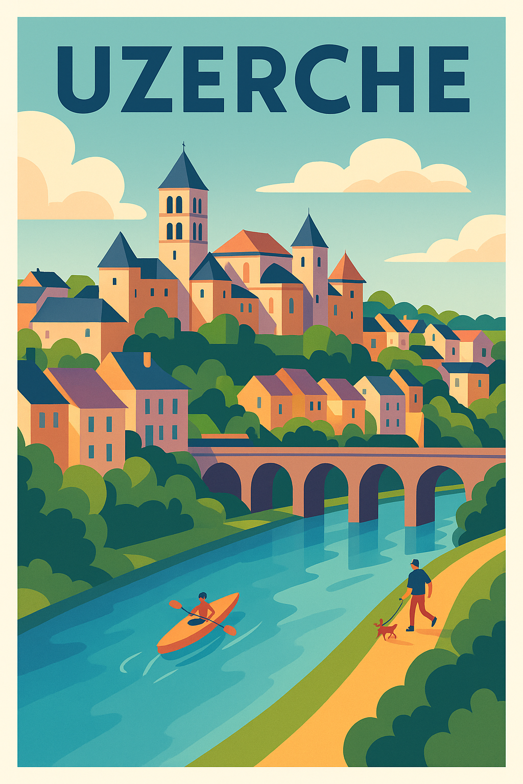 Affiche de Uzerche - Le charme pittoresque au fil de la Vézère