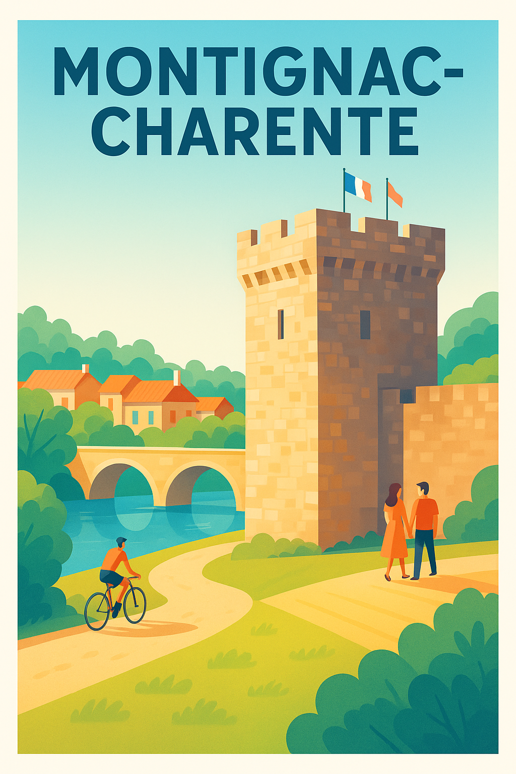 Affiche de Montignac-Charente - Plaisirs paisibles au bord de l'eau