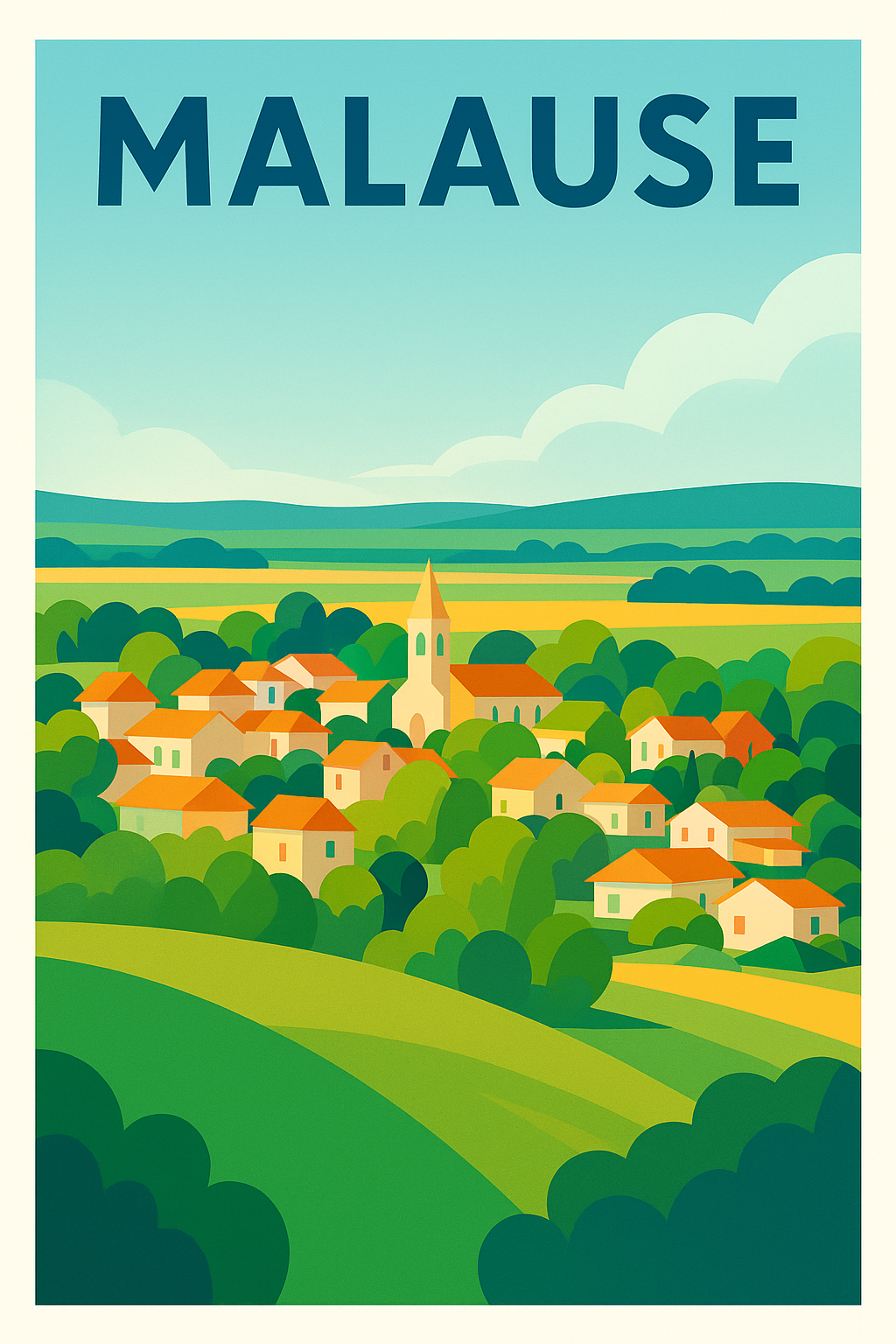 Affiche de Malause - Charme bucolique du Sud-Ouest