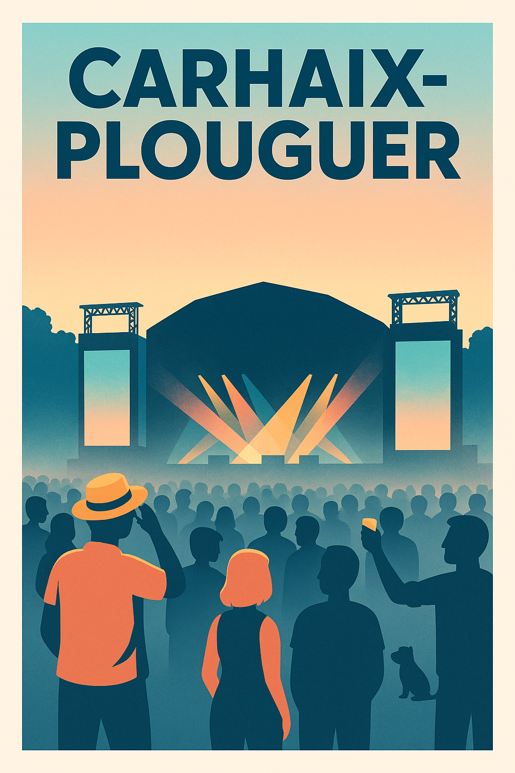 Affiche de Carhaix-Plouguer - L'ambiance vibrante d'un festival en plein air