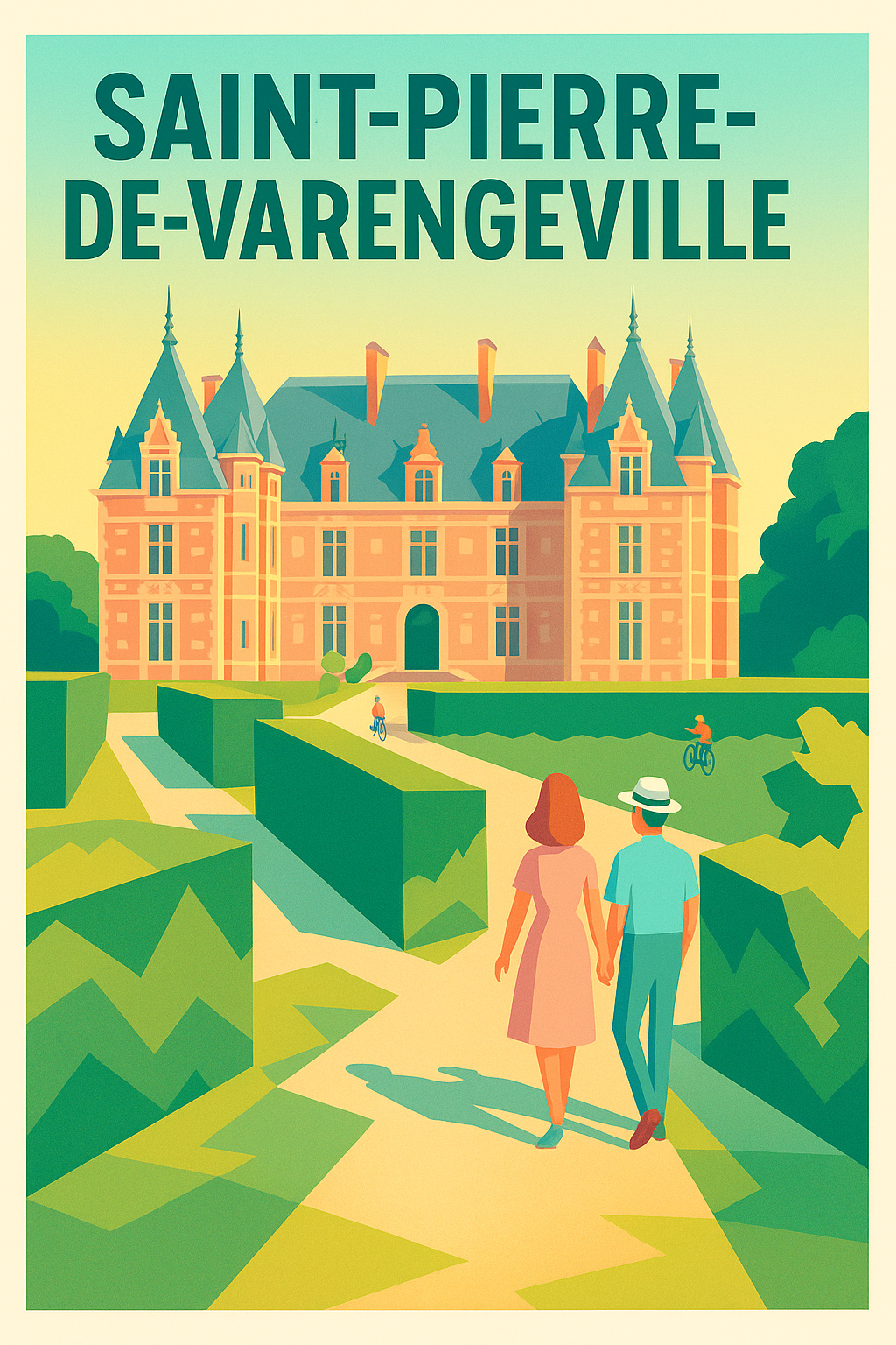 Affiche de Saint-Pierre-de-Varengeville - Promenade romantique au château