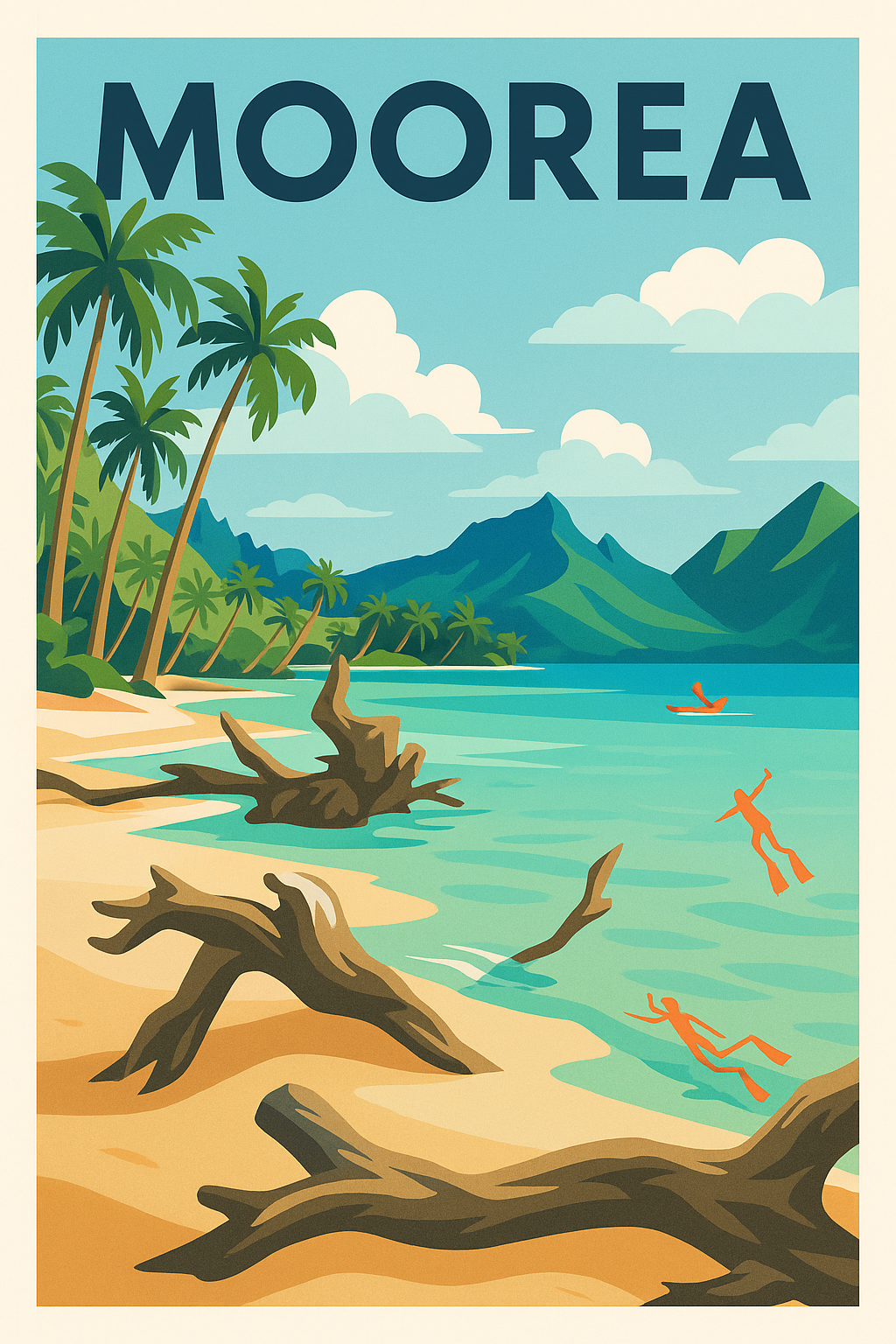 Affiche de Moorea - Évasion tropicale au cœur du Pacifique