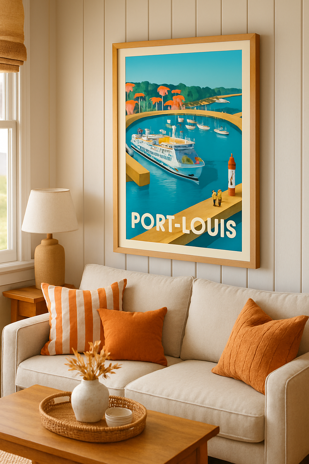 Mise en situation Affiche de Port-Louis - L'élégance maritime bretonne
