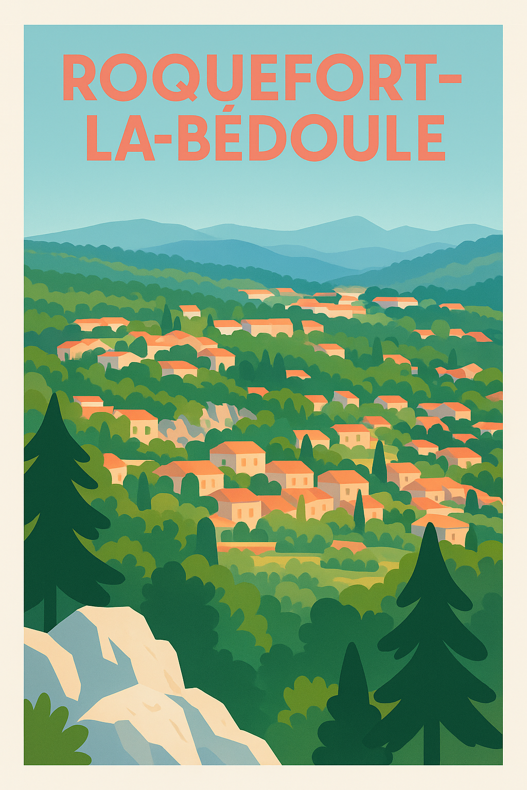 Affiche de Roquefort-la-Bédoule - Harmonie Provençale en Couleurs