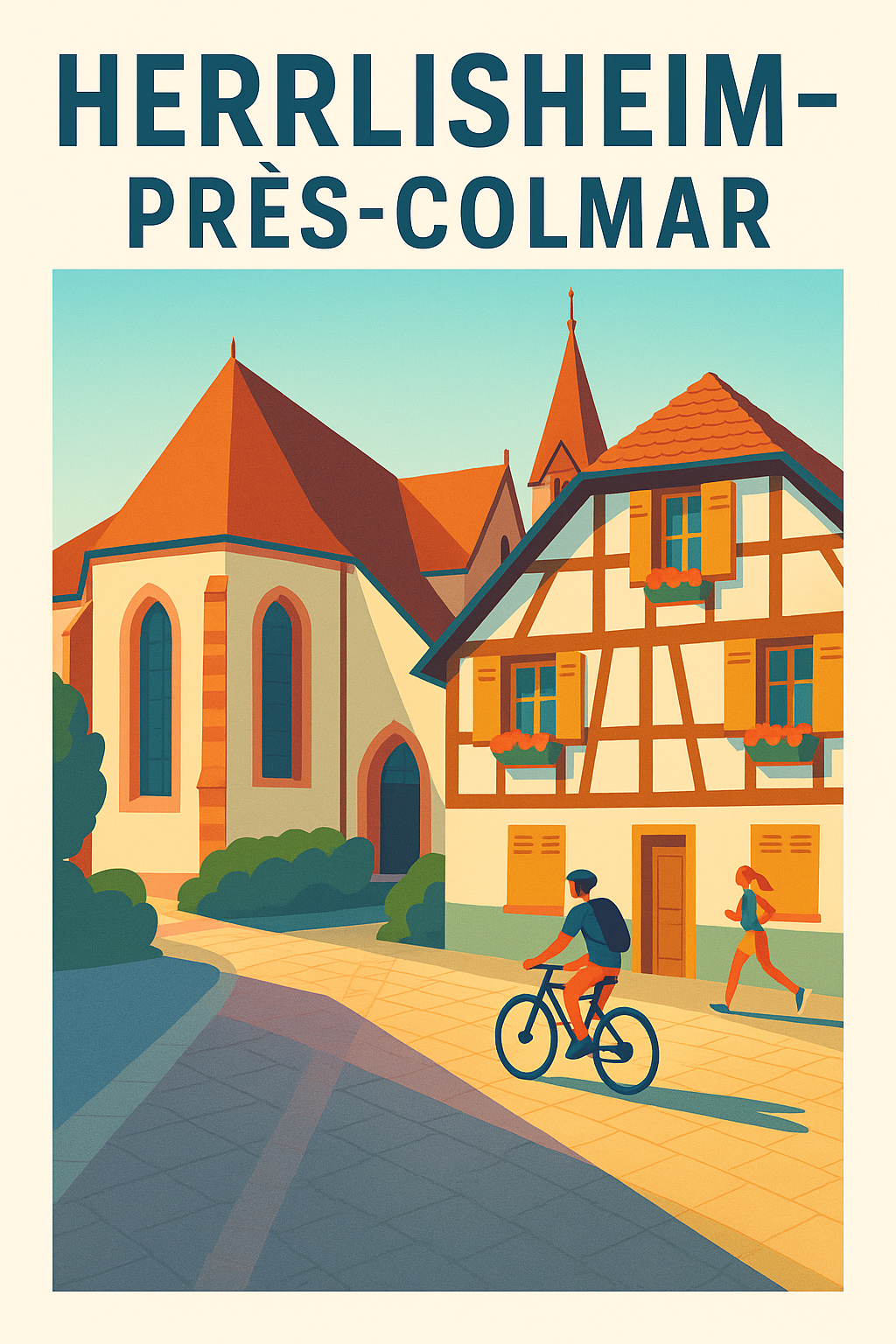 Affiche de Herrlisheim-près-Colmar - Charme et authenticité alsacienne