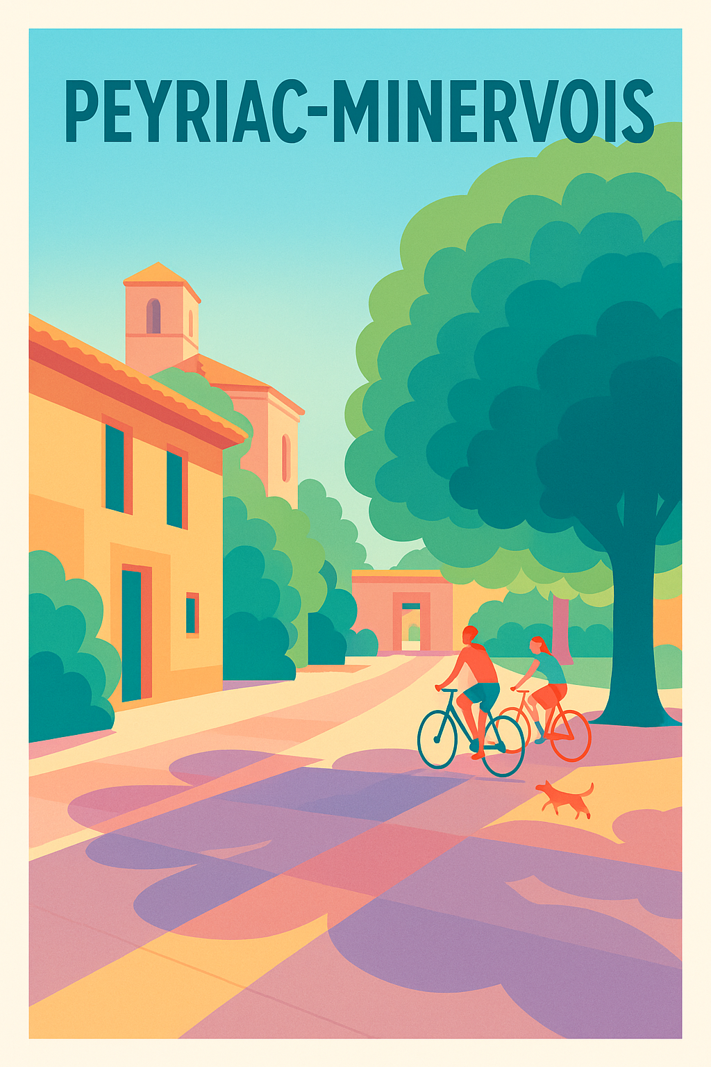 Affiche de Peyriac-Minervois - L’échappée belle à vélo sous le soleil du Sud
