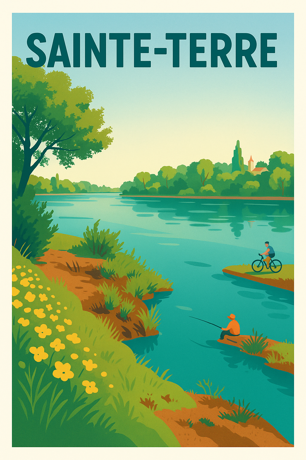 Affiche de Sainte-Terre - Sérénité au bord de l'eau