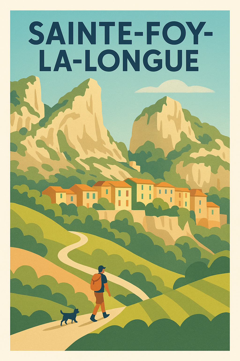 Affiche de Sainte-Foy-la-Longue - Invitation à la randonnée en pleine nature