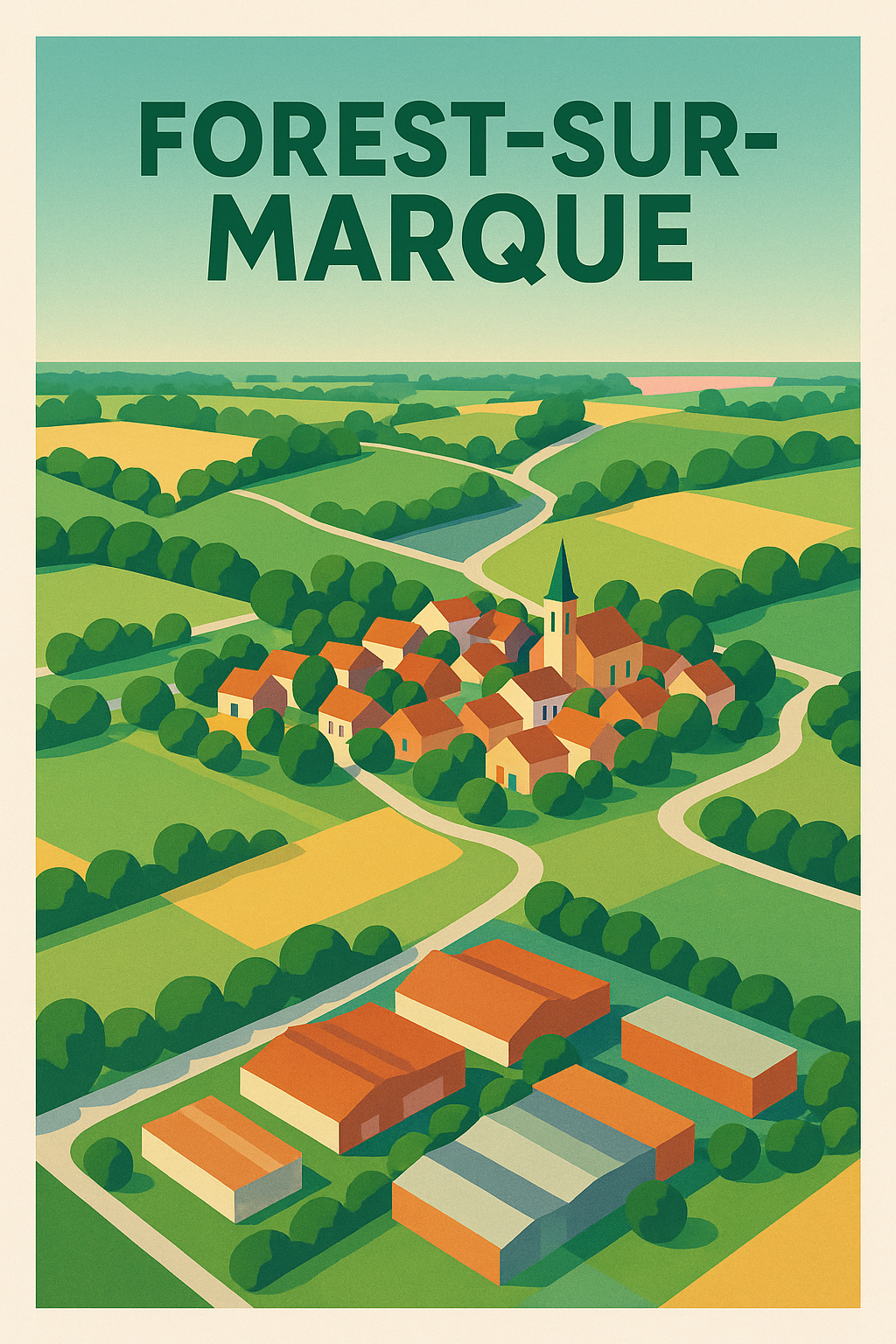 Affiche de Forest-sur-Marque - L'élégance bucolique