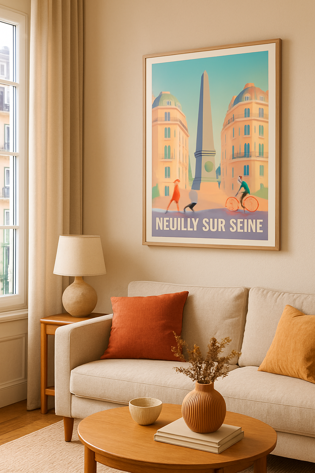 Mise en situation Affiche de Neuilly-sur-Seine - Charme et élégance urbaine