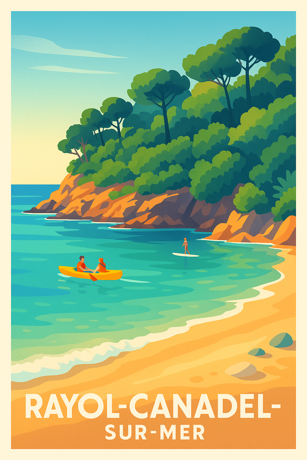 Affiche Rayol-Canadel-sur-Mer — Évasion et Sérénité au Bord de l'Eau · poster d'art de Rayol-Canadel-sur-Mer